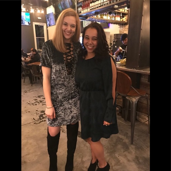 NIB Shoe Dazzle Navy Laser-cut Over The Knee Boots - Picture 7 of 8